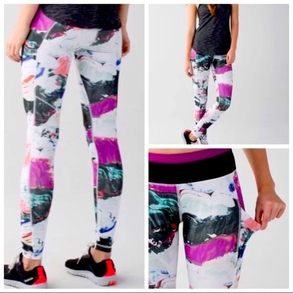 Lululemon Speed Tight Pigment Wave Multi Size 4 - Picture 1 of 12